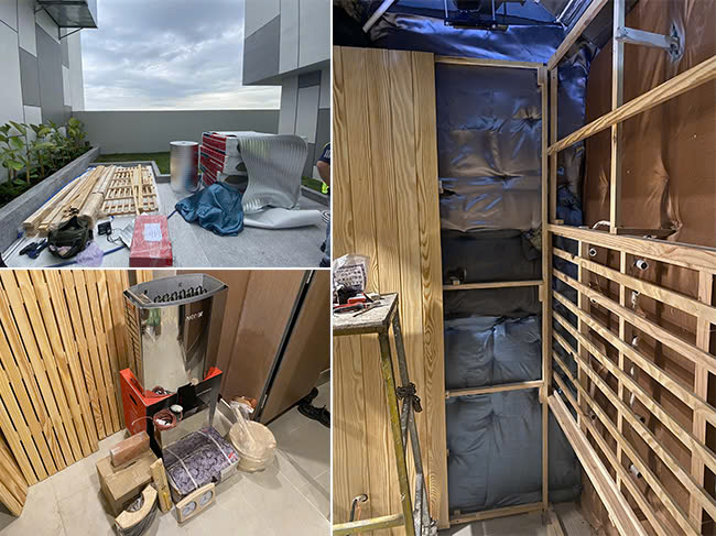 Thi công phòng xông hơi đá muối tại Huế