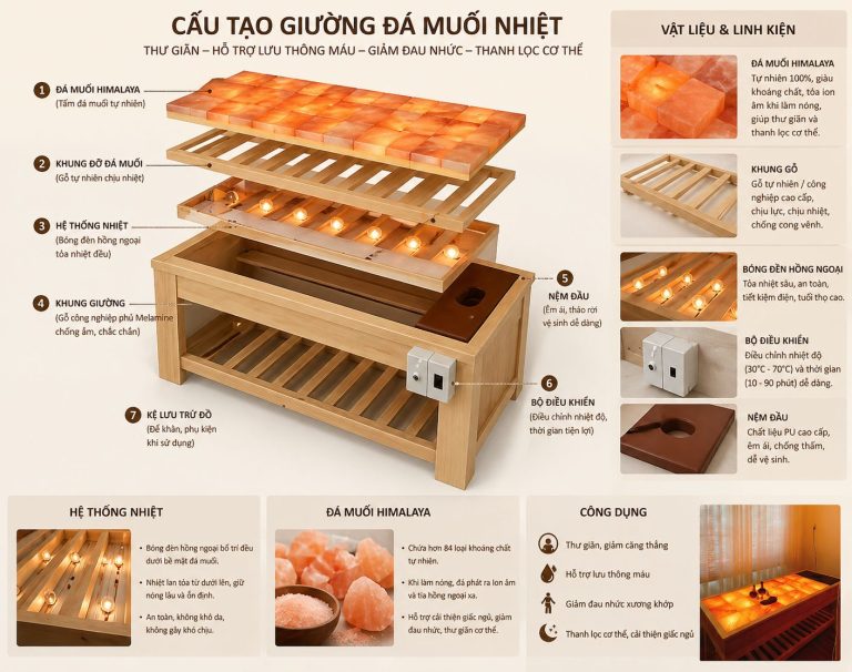 Đơn Vị Cung Cấp Giường Đá Muối Himalaya Tại Đà Nẵng Chuyên Nghiệp