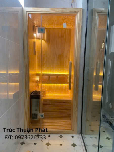 phòng xông hơi khô gỗ thông Mỹ