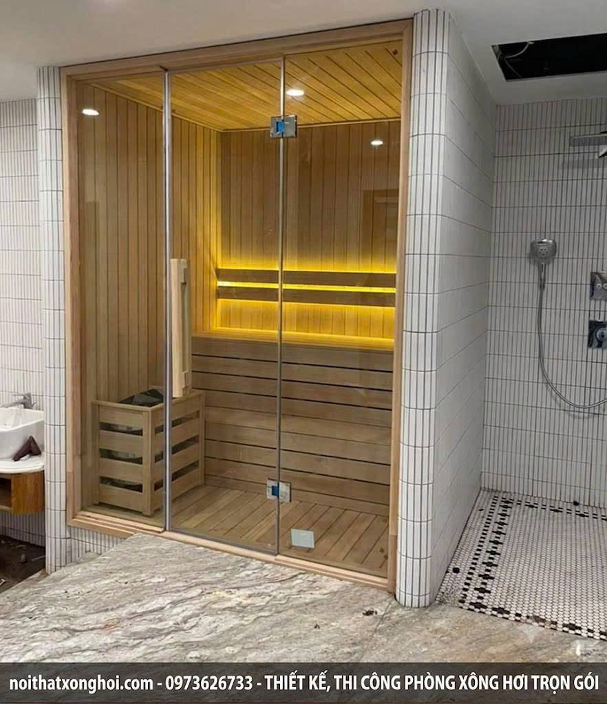 thiết kế phòng xông hơi tại Hòa Xuân