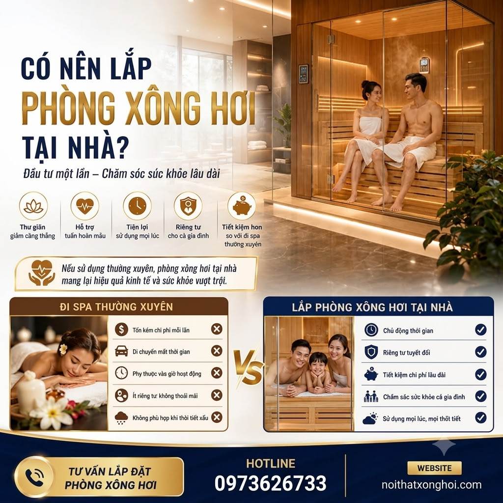 Thi Công Phòng Xông Hơi Tại Huế – Thiết Kế Trọn Gói Cho Gia Đình, Spa, Resort